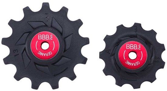 BBB Rollerboys Ceramic Shimano Grx Derailleurwieltjes Set Voor Fietsen Zilver 11-13t