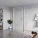 FortiFura Galeria Vrijstaande Inloopdouche - 100x200cm - Mat glas - Antikalk - 8mm veiligheidsglas - Geborsteld gunmetal (antraciet)