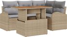 vidaXL Banc de jardin beige poly-rattan