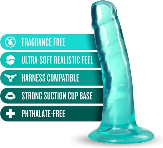 Blush Novelties B Yours Blush Dildo Love Toy B Yours Plus Hard N? Happy Teal Groen