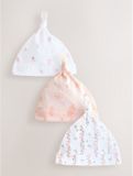 Next - Meisjes - Set van 3 babybeanies met strik bovenop - Roze
