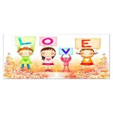 Homemania Muurfoto, motief: citaat l'amour, voor woonkamer, slaapkamer, meerkleurig, 70 x 3 x 100 cm, HM20KNV70 x 100 – 168, polyester, hout