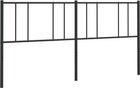 vidaXL Hoofdbord metaal zwart 200 cm