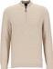 OLYMP modern fit schipperstrui katoen - structuur - korte rits - beige