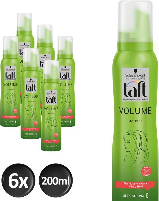 Taft Mousse Volume Mega Strong Voordeelverpakking - 6 stuks
