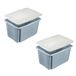 keeeper Opbergbak emil, stapelbaar door middel van omdraaien, incl. deksel emilia, 45 l, blauw (Nordic Blue), 2 stuks