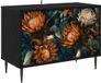 vidaXL Tv-meubel LOCHEM 69 x 33 x 50,5 cm Zwart eiken Bewerkt hout
