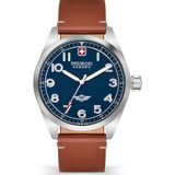 Swiss Military Hanowa Falcon Horloge - Heren - Blauw - Roestvrij staal - 42 mm