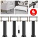 Pieds de lit réglables - 18–32 cm - Set de 4 - Acier durable - Noir - Convient pour lit, canapé et armoire - Matériel de montage inclus