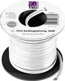TRU COMPONENTS 1571331 Draad 2 x 0.75 mm² Wit 10 m