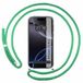 Transparante Apple Transparante beschermhoes voor iPhone 16 Pro (6,3 inch), met koord in watergroen