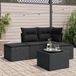 Maison Exclusive - Ensemble de meubles de jardin 5 pièces avec canapé et coussins, noir, en polyrotin