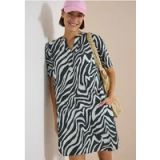 cecil Zebraprint Knielange jurk