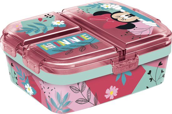 stor Disney's Minnie Mouse Kinderlunchbox – Broodtrommel met 4 vakken