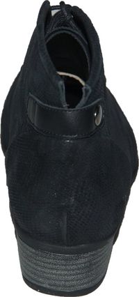 Durea 9603 Wijdte E Zwart Nubuck Dames Enkellaarsjes Maat 41