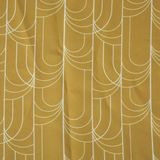 Atmosphera Tafelkleed - polyester - oker geel met print - 240 x 140 cm