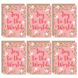 Wee Blue Coo Kerstkaarten 6 Pack - Duiven Maretak Joy To World Set Xmas