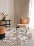 Elle Decoration Calida Rond tapijt, wollig, hoogpolig, woonkamertapijt, effen, zacht, onderhoudsvriendelijk, voor woonkamer, eetkamer, slaapkamer, kinderkamer, crème, 160 cm