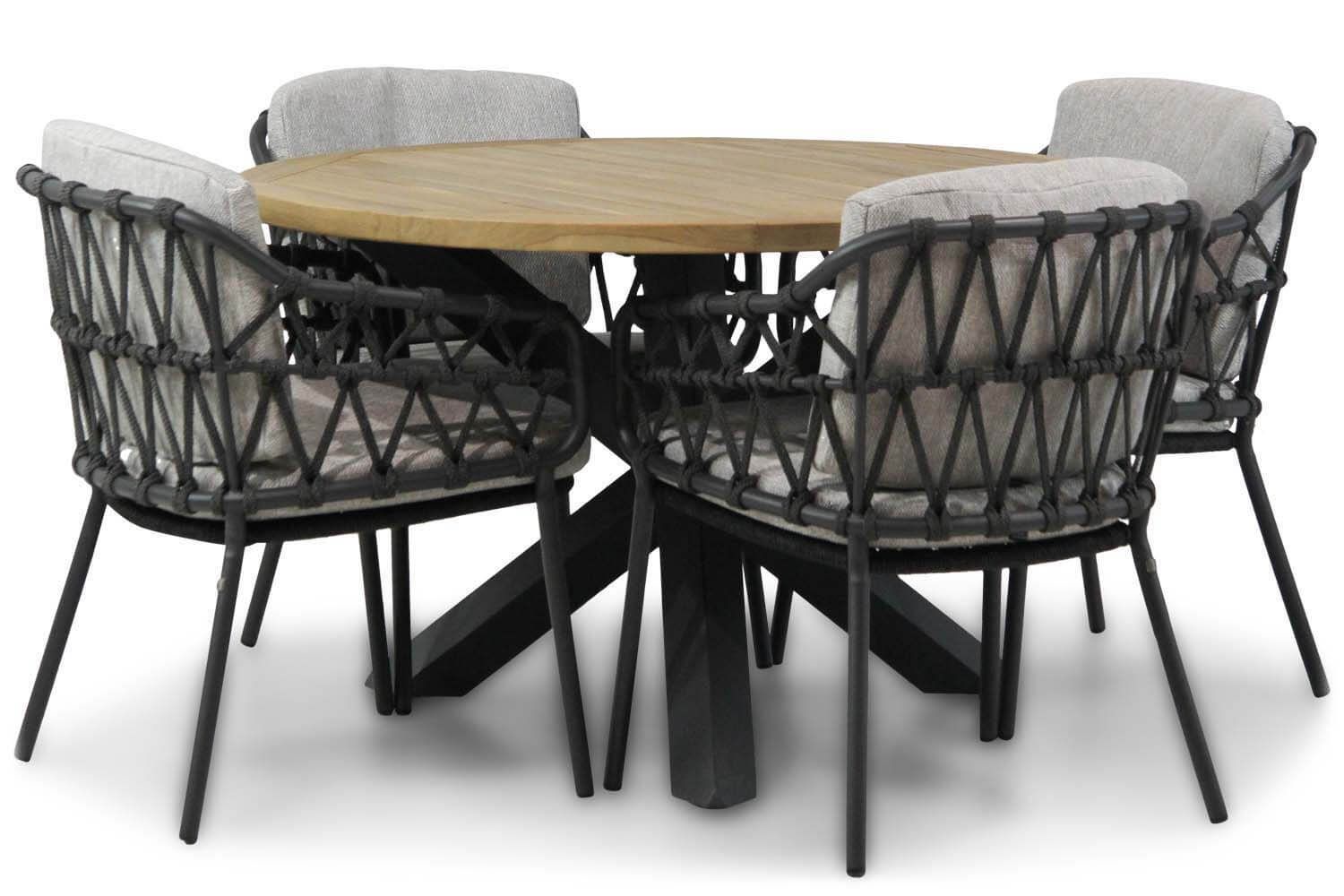 4 Seasons Outdoor 4 Seasons Calpi/Rockville 120 cm dining tuinset 5-delig