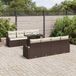 Prolenta Maison Exclusive - Set van 7 tuinbankkussens, bruin, van polyrotan
