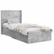 vidaXL Bedframe met opbergruimte en hoofdbord Betongrijs 90 x 190 cm