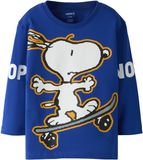 NAME IT - NMMASTAR SNOOPY LS NREG TOP SKY - Jongens - Lange mouwen shirts - Maat 104 - Katoen/Elastaan - Blauw