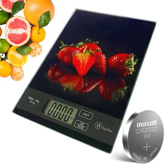 Vog&Arths Digitale Keukenweegschaal - 1g - 5kg - Zwart