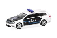 Herpa automodel VW Passat Variant GTE "Police Paris" (Frankrijk/Parijs), schaal 1:87, voor diorama, modelbouw, verzamelobject, Made in Germany, kunststof
