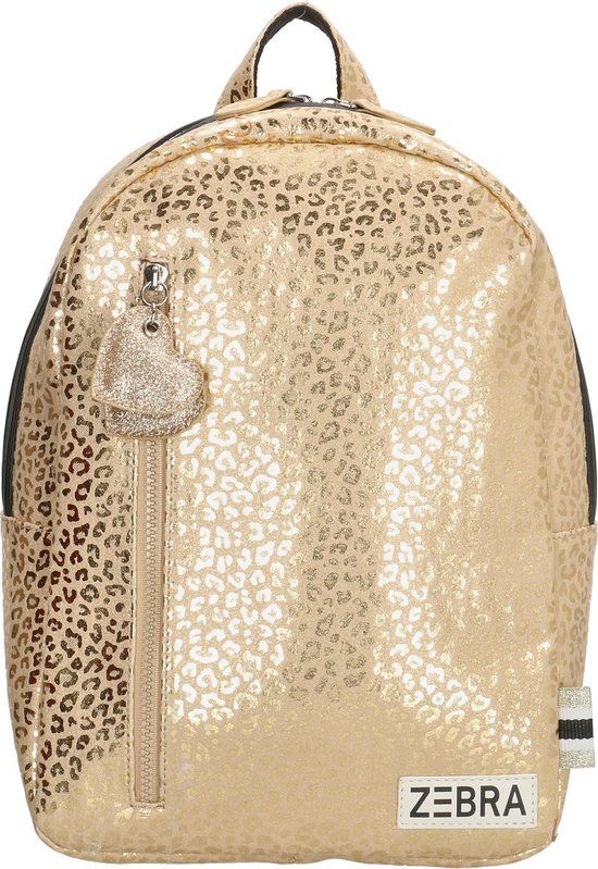 Zebra Rugzak - Goud - Panterprint - Medium