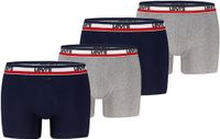 Levis Pack of 4 Men's REPEAT LOGO SPW Boxer Shorts - Navy/Grey Melange, L