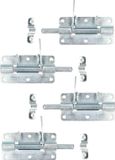 Deltafix schuifslot/hangslotgrendel - 4x - 10 x 5cm - verzinkt staal - deur - schutting - hek