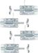 Deltafix schuifslot/hangslotgrendel - 4x - 10 x 5cm - verzinkt staal - deur - schutting - hek