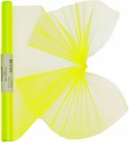 Organza stof op rol 2x neon geel 40 x 200 cm