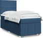 Maison Exclusive - Sommier à lattes de lit avec matelas bleu 100x200 cm tissu