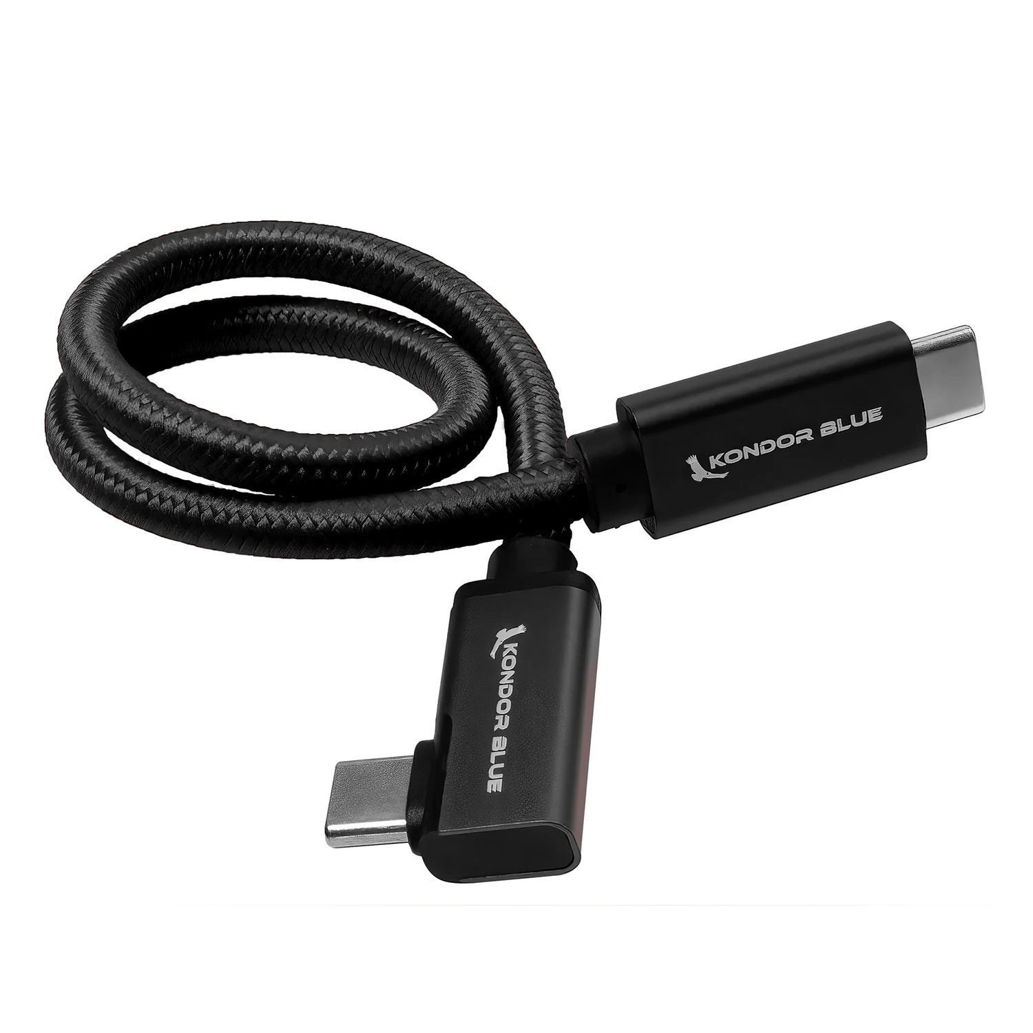 Kondor Blue Kondor Blue Right Angle USB-C to USB-C cable 12 Raven Black