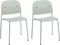 Beliani WINDUST - Set van 2 eetkamerstoelen - Mintgroen - IJzer