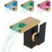 Avec 3 Colour Led Waterfall Bathroom Tap Black Gold Bathroom Tap Hydropower