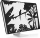 kwmobile Beschermhoes Monitor Geschikt voor 24-26" Monitor - Zwart/Wit - Jungle Silhouet Design