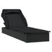 VidaXL Lounge Tuinstoel Gecapitonneerde Zitting Polyester Zwart