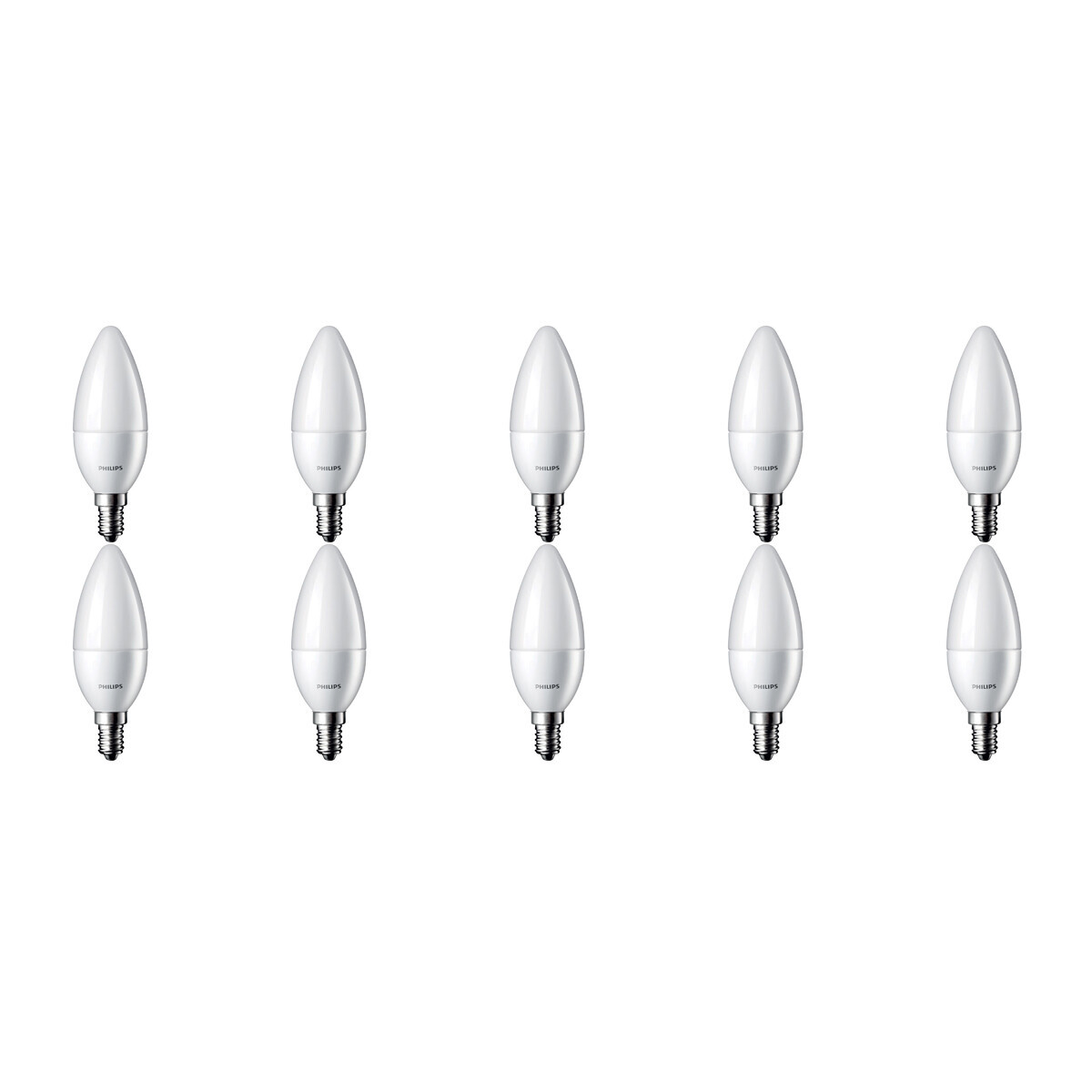 BES LED PHILIPS - LED Lamp 10 Pack - CorePro Candle 827 B35 FR - E14 Fitting - 4W - Warm Wit 2700K Vervangt 25W