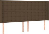 vidaXL Hoofdbord Stof Donkerbruin 163x16x118/128 cm