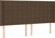 vidaXL Hoofdbord Tissu Marron Foncé 163x16x118/128 cm