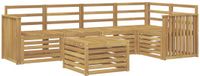 vidaXL - Buiten - bank - set - 6 - st - Wit - Massief - Acacia - Hout