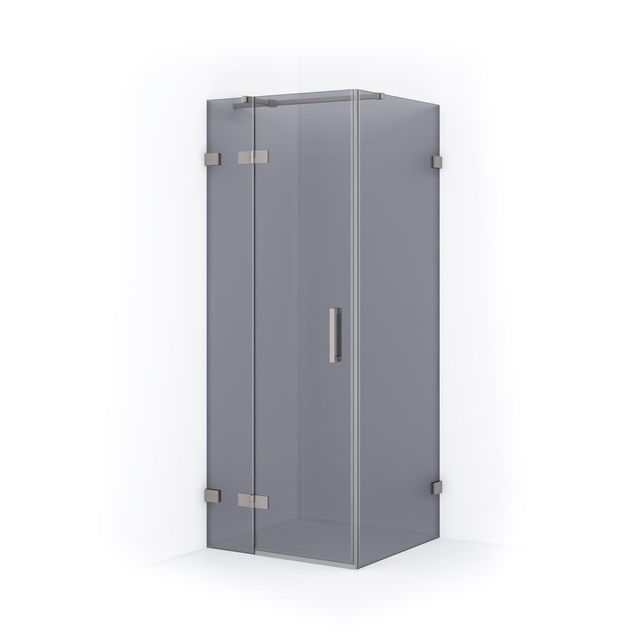 Maxaro Douchecabine Diamond 80x80cm Rookglas Geborsteld RVS