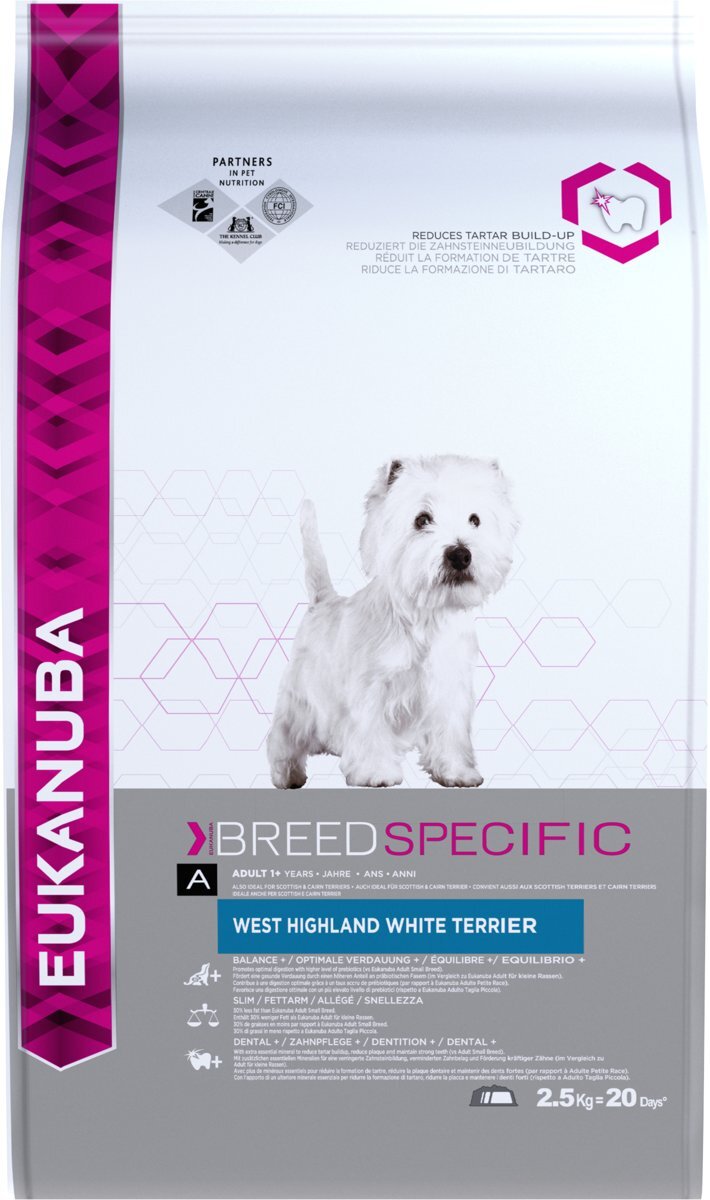 EUKANUBA West Highland White TerriÃ«r - Breed Specific - Hondenvoer - 2.5 kg