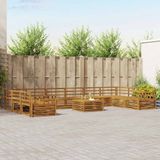 vidaXL - Bank loungeset - 8 zitplekken - Naturel - Massief Acacia Hout