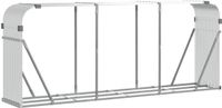 vidaXL Haardhoutopslag 234x45x100 cm Gegalvaniseerd Staal Zilver