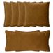 Atmosphera Bank/sierkussens Sophia - set 6x - Goud/bruin - polyester - met rits - In 2 formaten