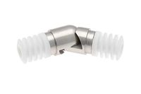 Ronde metalen hanger | Ø25 | 1 aansluiting | Mat chroom