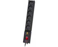 Lestar LX 610 Serie - Stekkerdoos - 3m - Zwart - 6 Stopcontacten